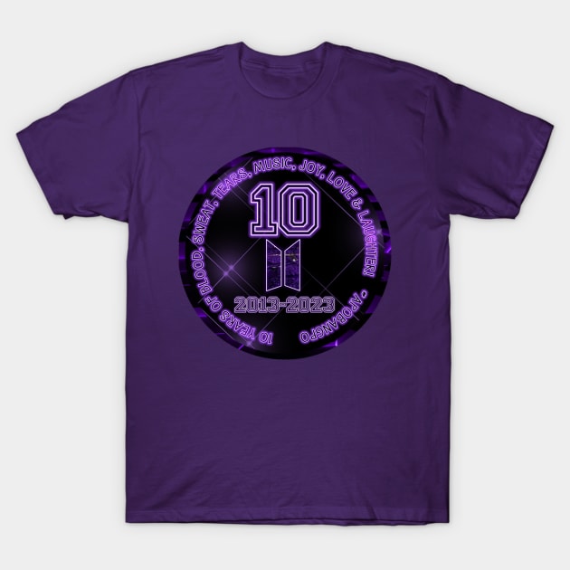 10 Years with BTS T-Shirt by LadyBelz